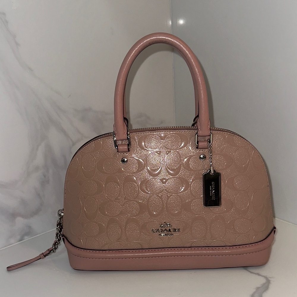 Coach Blush Pink Debossed Satchel